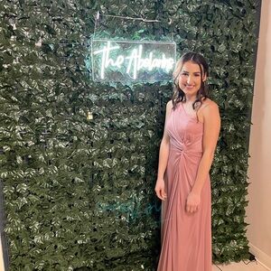 Azazie Pink Maxi Dress